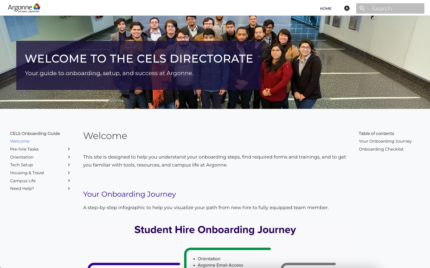 Argonne site screenshot 1
